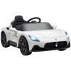 AIYAPLAY Maserati MC20 Licensed 12V Electric Car for Kids with Remote Control, Kids' Electric Ride on with Slow Start, LED Lights, Music, Horn, Spring Suspension, for 3-6 Years, White