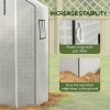 Outsunny Walk-in Greenhouse Cover Replacement with Roll-up Door and Mesh Windows, Reinforced PE Hot House, Cover COVER ONLY, 140 x 73 x 190cm, White