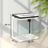 PawHut Aquarium, 28L Glass Fish Tank with Filter, LED Lighting, Water Pump, for Bettas, Guppies, Mini Parrot Fishes, Shrimp, Goldfish, 38 x 26 x 39.5cm