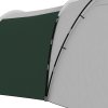 Outsunny 6-9 Man Large Tunnel Tent with 3 Bedroom, Living Area and Porch, 2000mm Waterproof Camping Tent, Portable with Bag, for Fishing Hiking Festival, Green