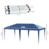 Outsunny Pop Up Gazebo 3 x 6m, Foldable Canopy Tent, Height Adjustable Wedding Awning Canopy w/ Carrying Bag, Blue