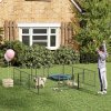 PawHut Dog Pen 12 Panels Puppy Pen Heavy Duty Pet Playpen for Indoor Outdoor for Dogs, Rabbits, Ducks 60cm High