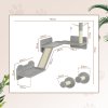 PawHut Cat Wall Furniture, 3 Piece Cat Shelves with Scratching Posts, Scratching Pads, Perches, Cat Wands, Toy Balls, Corner Design Cat Wall Shelves for Indoor Cats, Kittens, Light Grey