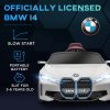 HOMCOM BMW i4 Licensed 12V Electric Car for Kids, Kids Electric Ride-on with Remote Control, Suspension Wheels, Music, Horn, Lights, MP3 Slot, Portable Battery, for Ages 3-6 Years - White