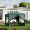 Outsunny 3 x 3(m) Pop Up Gazebo, Water and UV Resistant Party Tent Camping Canopy Marquee with Carry Bag, Green