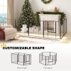 PawHut Dog Pen 6 Panels Puppy Pen Heavy Duty Pet Playpen for Indoor Outdoor for Dogs, Rabbits, Ducks 80cm High
