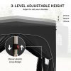 Outsunny 3 x 3(m) Pop Up Gazebo with Sides and Carry Bag, UPF50+, Height Adjustable Party Tent Instant Event Shelter for Garden, Outdoor, Patio, Black