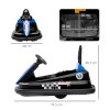 HOMCOM Kids Bumper Car 360° Rotation Spin Waltzer Car 6V Electric Ride On Car with Bumper Protector, 2 Speeds, Music, Lights for 18-48 Months - Black