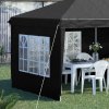 Outsunny 3 x 6m Garden Pop Up Gazebo, Height Adjustable Marquee Party Tent with Sidewalls, Storage Bag, Black