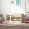 PawHut Wooden Hamster Cage, Small Animals Hutch with Tray, Openable Top, Exercise Play House Pen, 115L x 57W x 55Hcm, Natural