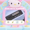 AIYAPLAY Hello Kitty Licensed Kids Bumper Car with Remote Control, 360° Rotation Spin Electric Ride On Waltzer Car with Dual Joysticks, Music, Lights, Safety Belt, for 1.5-5 Years Old, White