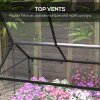 Outsunny Raised Garden Bed with Cold Frame Greenhouse, Elevated Wood Planter Box with Polycarbonate Panel and Top Vent for Vegetables, Flowers, Herbs, 120 x 60 x 103cm, Distressed Grey