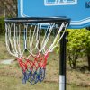 HOMCOM Basketball Hoop and Stand with PE Backboard and Weight Base Height Adjustable 1.6-2.1m Portable on Wheels, Blue