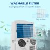 HOMCOM 14000 BTU Portable Air Conditioner, 3 in 1 Dehumidifier Cooling Fan, with Sleep Mode, Remote, LED Display, 24H Timer, Wheels, 40m², Window Venting Kit, A Energy Efficiency, White