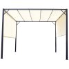 Outsunny 3 X 3 Meters Pergola with Retractable Roof, Garden Gazebo with Adjustable Sun Shade Canopy and Steel Frame, Cream White