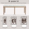 HOMCOM Bedroom End of Bed Bench, 117cm French Vintage Bench with Thick Padding and Wood Legs, Button Tufted Bench for Entryway Living Room Bedroom Decor, Cream White