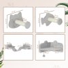 PawHut Cat Wall Shelves, 4 Piece Wall-Mounted Cat Tree with Steps, Ladder, Jumping Platforms, Scratching Posts, Toy Ball, Cat Wall Furniture for Indoor Cats, Light Grey