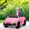 AIYAPLAY Volkswagen Beetle Licensed Ride on Car, 12V Kids Electric Car with Remote Control, 4 Spring Suspension Wheels, Soft Start, Headlights, FM Radio, Music, Horn, Pink
