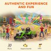 AIYAPLAY Ride on Tractor with Trailer, 12V Electric Vehicle with Remote Control, Ride on Car for Kids with Music, Shifter, Start-Up Sound for Ages 3-8 Years, Green