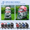 PawHut Dog Pram Rain Cover, Cover for Dog Stroller Buggy, with Front, Rear Entry