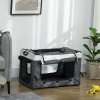 PawHut Dog Pram Dog Stroller Pet Pushchair with Detachable Carrier Soft Padding, Safety Leashes, for Mini and Small Dogs - Grey