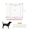 PawHut Pressure Fit Dog Stair Gate No Drilling Safety Gate Auto Close for Doorways, Hallways, 74-94cm Adjustable, 78cm Tall, White