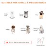 PawHut Freestanding Dog Gate, Foldable Pet Fence, Indoor Wood Barrier, Stair Gate with Support Feet, for Doorway, Hallway, Small and Medium Dogs, 69H x 104-183 cm, Blue-grey