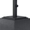 Outsunny Square Parasol Base with Wheels, 45kg Water or 60kg Sand Filled, Heavy Duty HDPE Umbrella Stand with Double Adjustable Knob, Fillable Parasol Stand for 38mm and 48mm Poles, Black