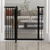 PawHut Pressure Fit Dog Stair Gate No Drilling Safety Gate Auto Close for Doorways, Hallways, 74-94cm Adjustable, 78cm Tall, Black