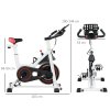 HOMCOM Upright Exercise Bike 8kg Flywheel Indoor Training Cycling Machine Stationary Workout Bicycle with Adjustable Resistance Seat Handlebar LCD Display for Home Gym, White