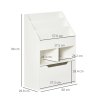 HOMCOM Kids Bookshelf with Storage Drawer, Childrens Bookcase with Wheels, Toy Organiser for Bedroom, Playroom - White