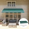 Outsunny Awning Replacement Canopy, Water Resistant UPF 50+ Sun Shade Cover for 3 x 2.5 m Garden Awning (Fabric Only), Green