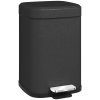 HOMCOM 12 Litre Pedal Bin, Fingerprint Proof Kitchen Rubbish Bin with Soft-close Lid, Foot Pedal and Removable Inner Bucket for Recycling and Waste