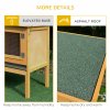 PawHut Rabbit Hutch Outdoor Guinea Pig Hutch House Small Animal Bunny Cage w/ Openable Roof, 115 x 44 x 65 cm