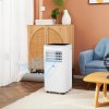 HOMCOM 9000 BTU Portable Air Conditioner, Smart Home WiFi Compatible, 2.6KW 4 in 1 Air Conditioning Unit, Dehumidifier, Fan with Remote, 24H Timer, Window Venting Kit, 20m², R290, A Energy Efficiency