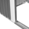 Outsunny 8.5 x 6ft Metal Shed with Lightsky Panels, Garden Storage Tool House with Double Doors for Garden, Patio and Lawn, Grey