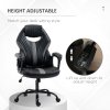 Vinsetto Computer Gaming Chair, Desk Chair with Breathable PU Leather Back and Seat, Soft Padded Armrests and Rolling Wheels for Adults and Gamers, Black
