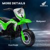 HOMCOM Honda Licensed 6V Kids Electric Motorbike, Three Wheel Ride On Motorcycle Car with Horn, Sound, for Ages 18-36 Months - Green