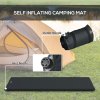Outsunny Self-Inflating Camping Mat Sleeping Pad, 5cm Thick Single Air Mattress with Carry Bag for Hiking, Camping, Travel, 200 x 65cm, Grey