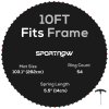 SPORTNOW Trampoline Replacement Mat with Eight Rows of Stitching, Spring Pull Tool, 54 V-Hooks, for 10ft Trampoline, Using 14cm Springs, Trampoline Jumping Mat, Black