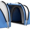 Outsunny 4-5 Man Camping Tent with 2 Bedrooms, Living Area and Awning, 3000mm Waterproof Large Family Tent, Portable with Bag, for Fishing Hiking Festival, Blue