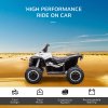 HOMCOM 12V Electric Quad Bike for Kids Ride On Car All Terrain Vehicle Toy, with Forward Reverse Functions, LED Headlights, Music, for Ages 3-5 Years - White