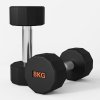 SPORTNOW Dumbbells Set, Hand Weights Pair with 12-Sided Shape and Non-Slip Grip for Men Women Home Gym Workout, 2 x 8kg