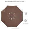 Outsunny 3(m) Garden Parasol Umbrellas, Outdoor Sun Shade with 8 Ribs, Tilt and Crank Handle for Balcony, Bench, Garden, Coffee