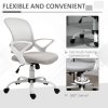 Vinsetto Office Chair, Ergonomic Computer Desk Chair, Swivel Work Task Mesh Chair with Lumbar Back Support, Adjustable Height, for Home Office Study, Grey