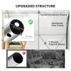 Outsunny 3 x 2(m) Walk-in Polytunnel Greenhouse with Upgraded Structure, Zipped Roll Up Mesh Door, 6 Mesh Windows, Tunnel Warm House Tent with PE Cover, 6 Plant Labels and Gloves, White