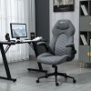 Vinsetto Gaming Chair, Office Desk Chair, Comfy Computer Chair with Adjustable Arms and Rolling Wheels for Home Work Study, Charcooal Grey