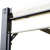 Outsunny 3 X 3 Meters Pergola with Retractable Roof, Garden Gazebo with Adjustable Sun Shade Canopy and Steel Frame, Cream White