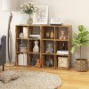 HOMCOM Industrial Style Storage Shelf, Bookcase, Bookshelf with 6 Compartments, Freestanding Shelving Unit for Living Room, Home Study, Rustic Brown