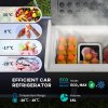 Outsunny 16L Car Refrigerator,  Portable Compressor Camping Fridge Freezer with 12/24V DC and 100-240V AC for Car, RV and Camping Use, Down to -20°C, Black
